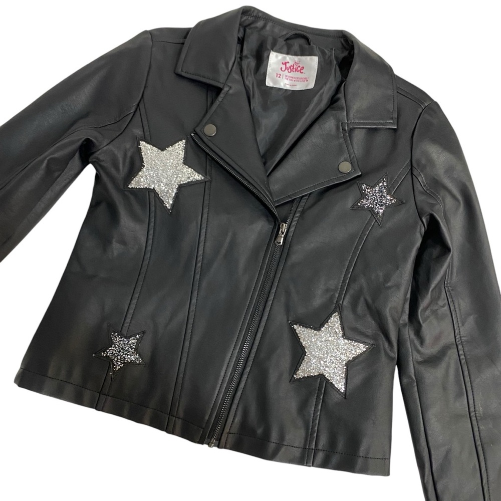 Justice Black Jacket with Silver Stars